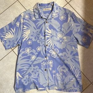 Tommy Bahama short sleeve silk shirt.